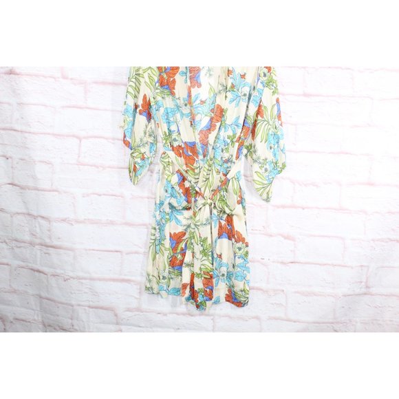 NWT! Eye Candy Multicolor Floral Printed Wrap Belt Summer Dress Size S - Picture 3 of 10